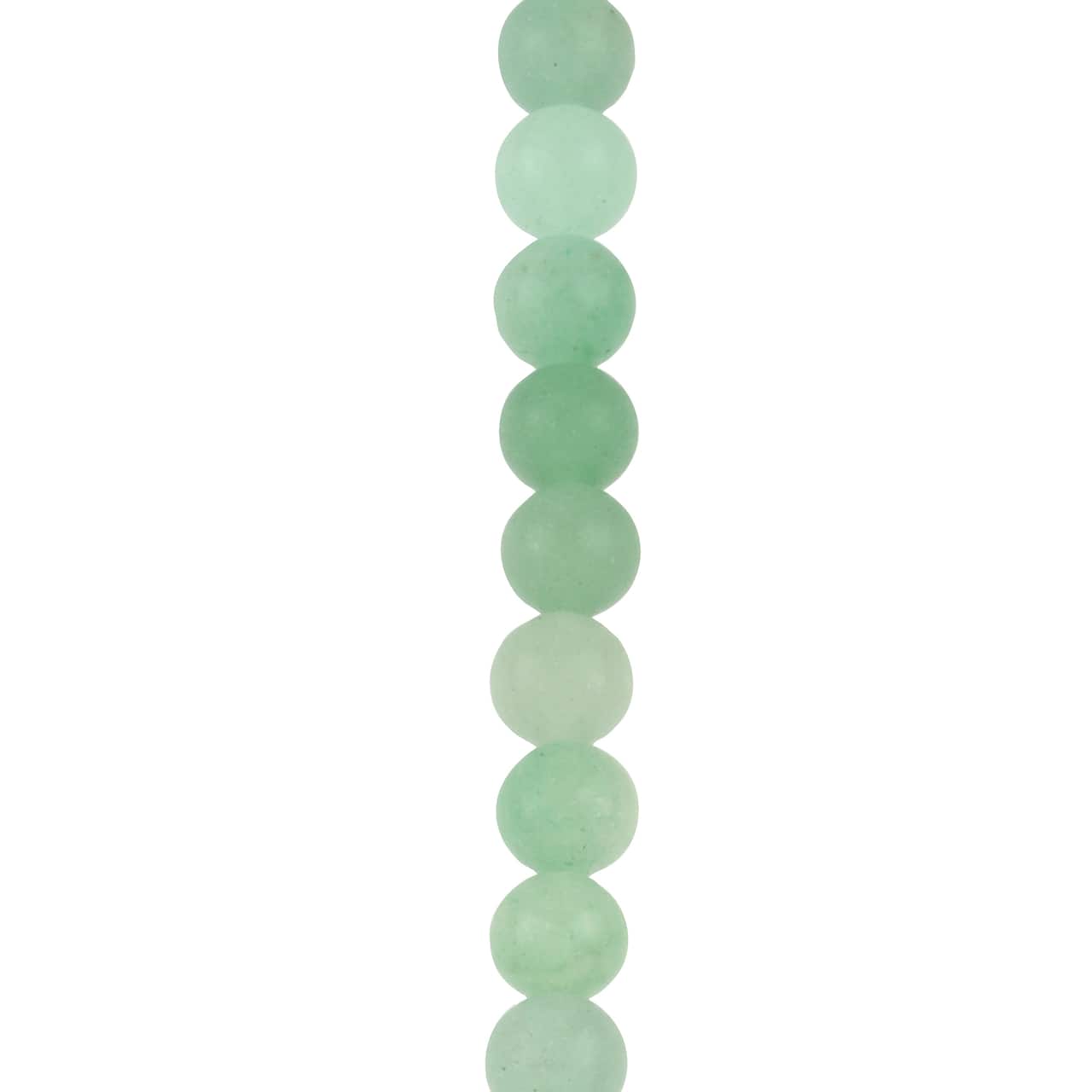 12 Packs: 22 ct. (264 total) Green Matte Aventurine Round Beads, 7.5mm by Bead Landing™